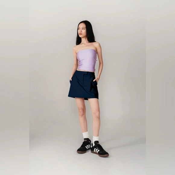 Rotouche Carrie Designer Purple & Grey Reversible Tube Top in Cosmic - Picture 6 of 9